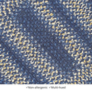 Homespice Decor 813206 4' x 6' Rectangular Blueberry Wool Braided Rug