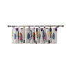 Benzara Boston Fabric Window Valance with Feather Prints, Multicolor
