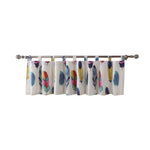 Benzara Boston Fabric Window Valance with Feather Prints, Multicolor