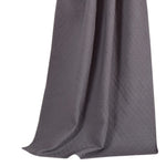 Benzara Bow Polyester Panel Pair with 1 Inch Header and Diamond Stitched Details, Gray