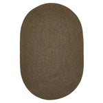 Homespice Decor 307668 2.5' x 6' Oval Bronze Ultra Durable Braided Rug