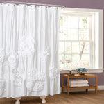 Lush Decor Serena Shower Curtain White