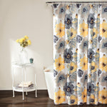 Lush Decor Leah Shower Curtain Yellow & Gray