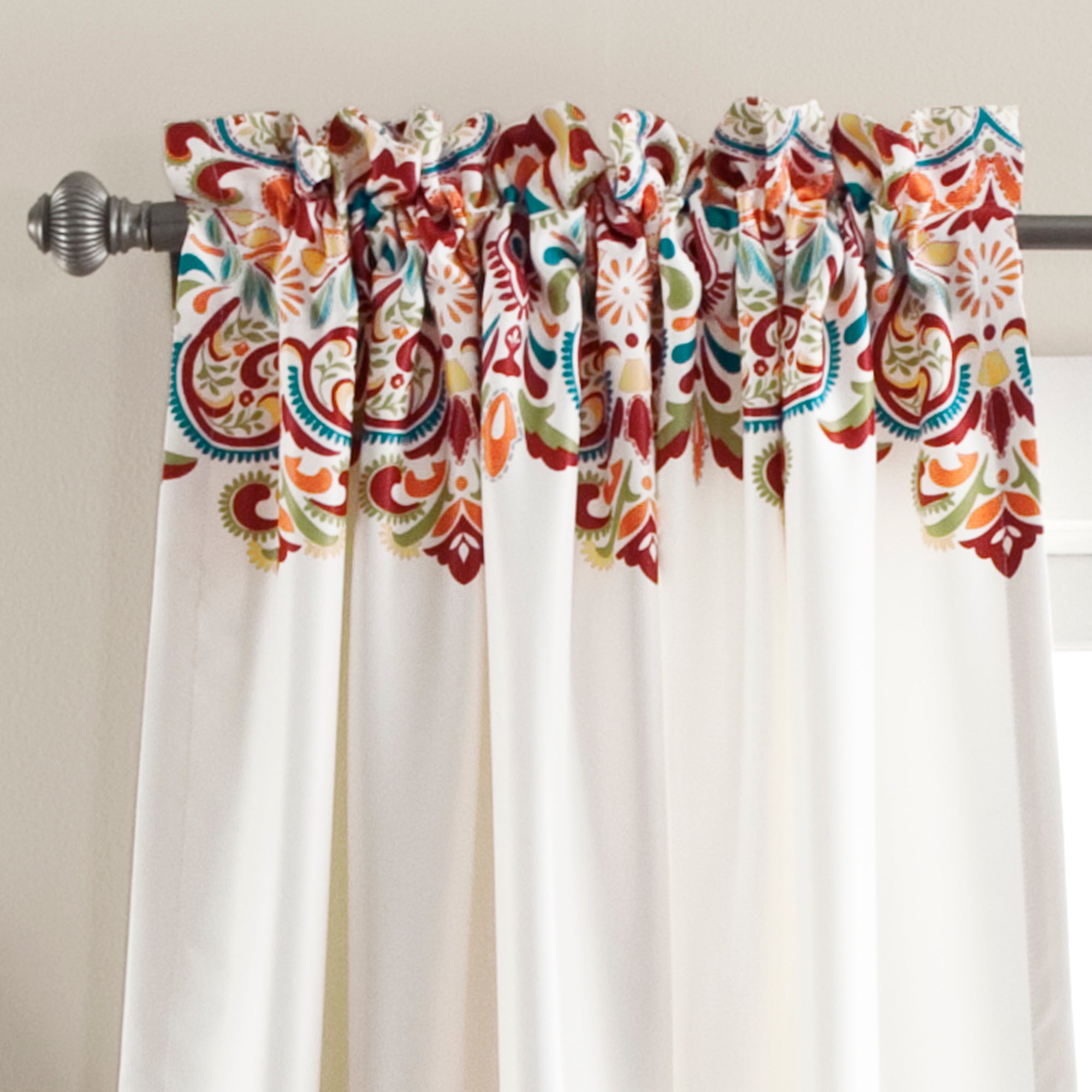 Lush Decor Clara Room Darkening Window Curtain Turquoise & Tangerine S –  Uber Bazaar