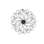 Benzara C482-MTL0002  Decorative Metal Medallion Wall Decor,  Black