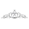 Benzara C482-MTL0005  Wrought Iron Metal Wall Plaque With Decorative Scroll, Black