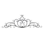 Benzara C482-MTL0005  Wrought Iron Metal Wall Plaque With Decorative Scroll, Black