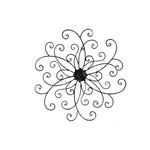 Benzara C482-MTL0006  Metal Scroll Medallion Decorative Wall Decor, Black