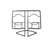 Benzara C482-MTL0009  Modern Design Metal Cook book Holder, Silver
