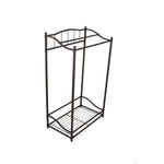 Benzara C482-MTL0021  Metal Bath Towel Butler Stand With Shelf, Bronze