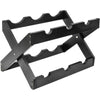 Benzara Bamboo Wood Foldable 6-Bottles Counter Top Wine Rack, Black