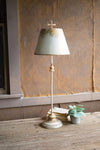 Kalalou CCG1629  Antique White & Gold Metal Table Lamp