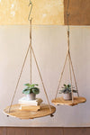 Kalalou CCHA1010 Recycled Wood Display With Jute Rope