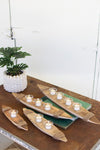 Kalalou CCHA1050 Wood Boat Tea Light Holders