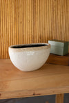 Kalalou CDL3076 Oval White Ceramic Pot, Small