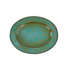 HiEnd Accents Oval Turquoise Iron Tray Turquoise