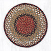 Earth Rugs CH-19 Burgundy/Mustard Jute Chair Pad 15.5``x15.5``