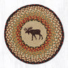 Earth Rugs CH-19 Moose Round Chair Pad 15.5``x15.5``