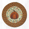 Earth Rugs CH-222 Harvest Pumpkin Round Chair Pad 15.5``x15.5``