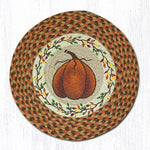 Earth Rugs CH-222 Harvest Pumpkin Round Chair Pad 15.5``x15.5``