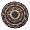 Earth Rugs CH-313 Mocha/Frappuccino Jute Chair Pad 15.5``x15.5``