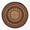 Earth Rugs CH-371 Black Cherry/Chocolate/Cream Jute Chair Pad 15.5``x15.5``