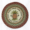 Earth Rugs CH-375 Pineapple Round Chair Pad 15.5``x15.5``