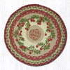 Earth Rugs CH-390 Cranberries Round Chair Pad 15.5``x15.5``