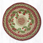 Earth Rugs CH-390 Cranberries Round Chair Pad 15.5``x15.5``