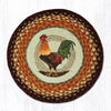 Earth Rugs CH-391 Morning Rooster Round Chair Pad 15.5``x15.5``