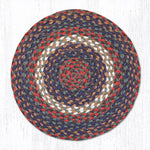 Earth Rugs CH-40 Burgundy/Gray Jute Chair Pad 15.5``x15.5``