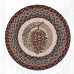 Earth Rugs CH-81 Pinecone Round Chair Pad 15.5``x15.5``