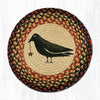 Earth Rugs CH-919 Crow & Star Round Chair Pad 15.5``x15.5``