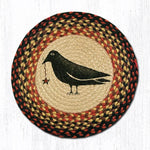 Earth Rugs CH-919 Crow & Star Round Chair Pad 15.5``x15.5``