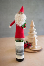 Kalalou CHB2243 Felt Santa Wine Topper