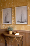 Set of Two Framed Sailboat Wall Prints 31.5"H – Coastal Wall Art by Kalalou