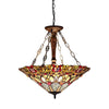 Chloe Lighting CH33444GV24-UH3 Cassandra Tiffany-Style 3 Light Victorian Inverted Ceiling Pendant Fixture 22`` Shade