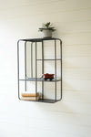 Kalalou CHW1243 Metal Wall Mirror with Shelves