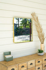Kalalou CHW1245 Square Mirror with Metal Frame