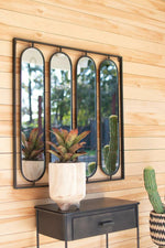 Kalalou CHW1246 Oval Mirrors with Square Metal Frame
