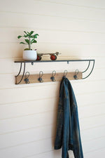 Kalalou CHW1282 Metal and Wood Coat Rack
