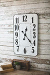 Kalalou CHYK1103 Enamelware Rectangle Wall Clock