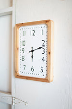 Kalalou CHYK1148 Tall Rectangle Wood Framed Wall Clock