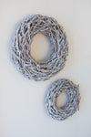 Kalalou CJAL1000 Grey Wash Willow Root Christmas Wreaths  Large