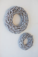 Kalalou CJAL1000 Grey Wash Willow Root Christmas Wreaths  Large