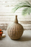 Kalalou CLAN1011 Wicker Vessel with Glass Neck