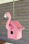 Kalalou CMG1130 Recycled Wood Flamingo Birdhouse