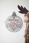 Kalalou CMN1467 Painted Metal Merry Christmas Ornament Sign