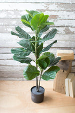 Kalalou CNL1213 Artificial Fiddle Leaf Fig In A Pot