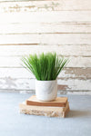 Kalalou CNL1264 Artificial Grass In A Faux Marble Pot